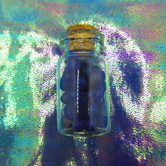 Grape Agate Gemstone Chips In A Bottle Embellishments Natural Semi Precious - Picture 3 of 3